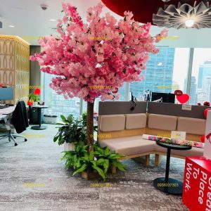 Cây hoa anh đào giả 2,8m thân gỗ thật